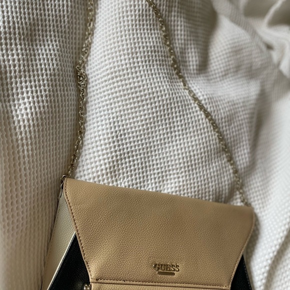 GUESS Two-Tone Black and Tan Clutch - Picture 3 of 4